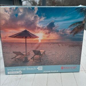 NWT Roco Rose Inspirational Beach Jigsaw Puzzle